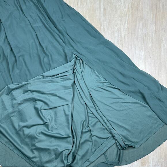 NWT Birdy Grey Chiffon Sea Glass Hannah Empire V-Neck Romantic Dress Gown XL - Picture 6 of 16